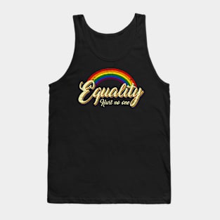 LGBT Equality Hurts No One Rainbow Lgbt Pride Tank Top